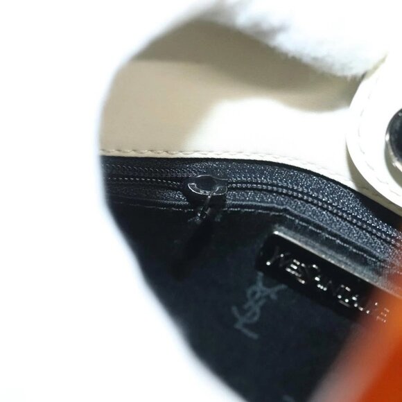 SAINT LAURENT Hand Bag Nylon Beige Auth BA3156 - Picture 11 of 16